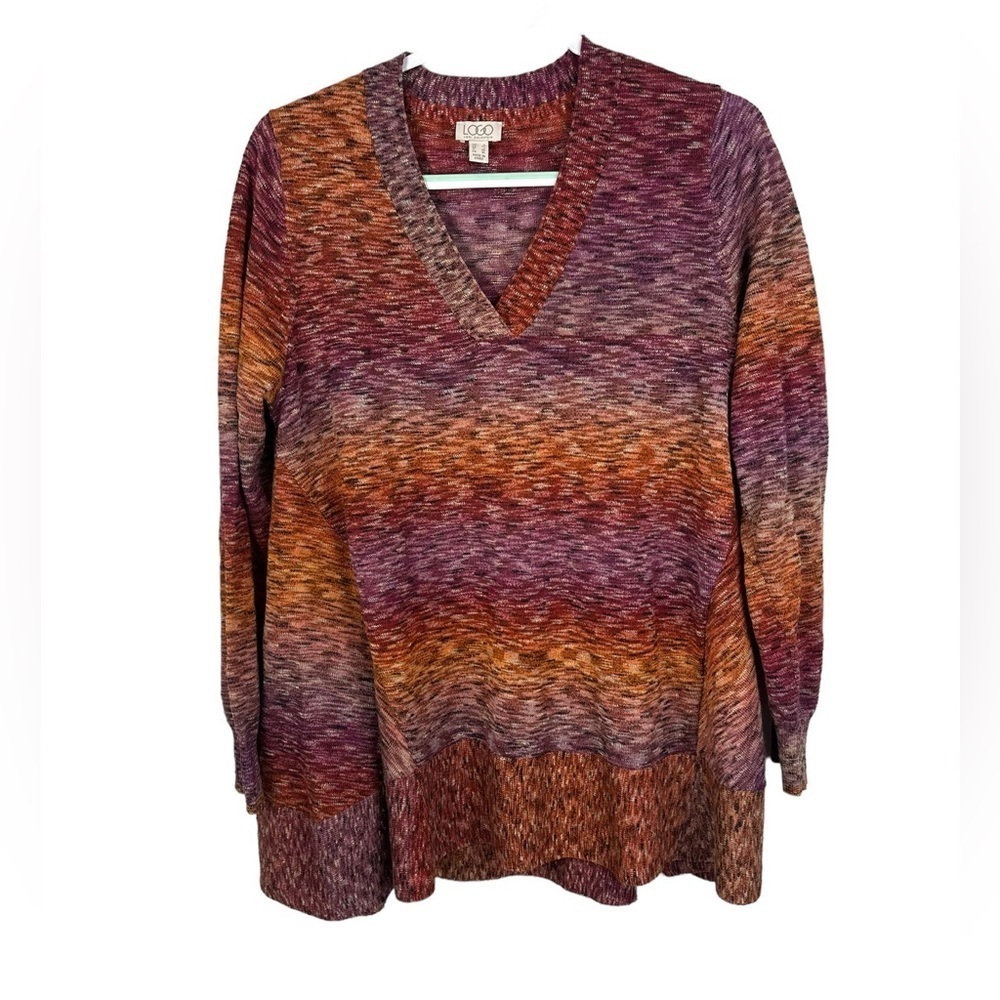 Logo by Lori Goldstein Ombre Melange Sweater Tunic